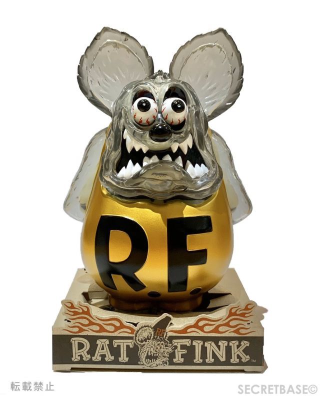 Rat Fink X-Ray Full Color Clear Black GID by Secret Base - Vinyl Pulse